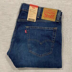 Levis 505 Regular Mens Size 38 x 32 Straight Leg Medium Wash Denim Jeans
